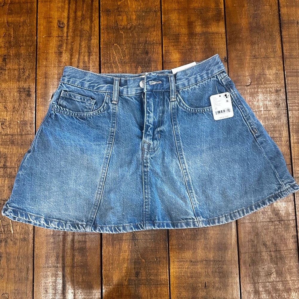 Free People We The Free Hometown Denim Mini Skirt - Picture 3 of 3